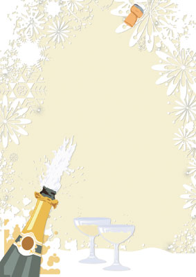 decadry-a4-Papier de Noël-Champagne de Noël-dbz2098