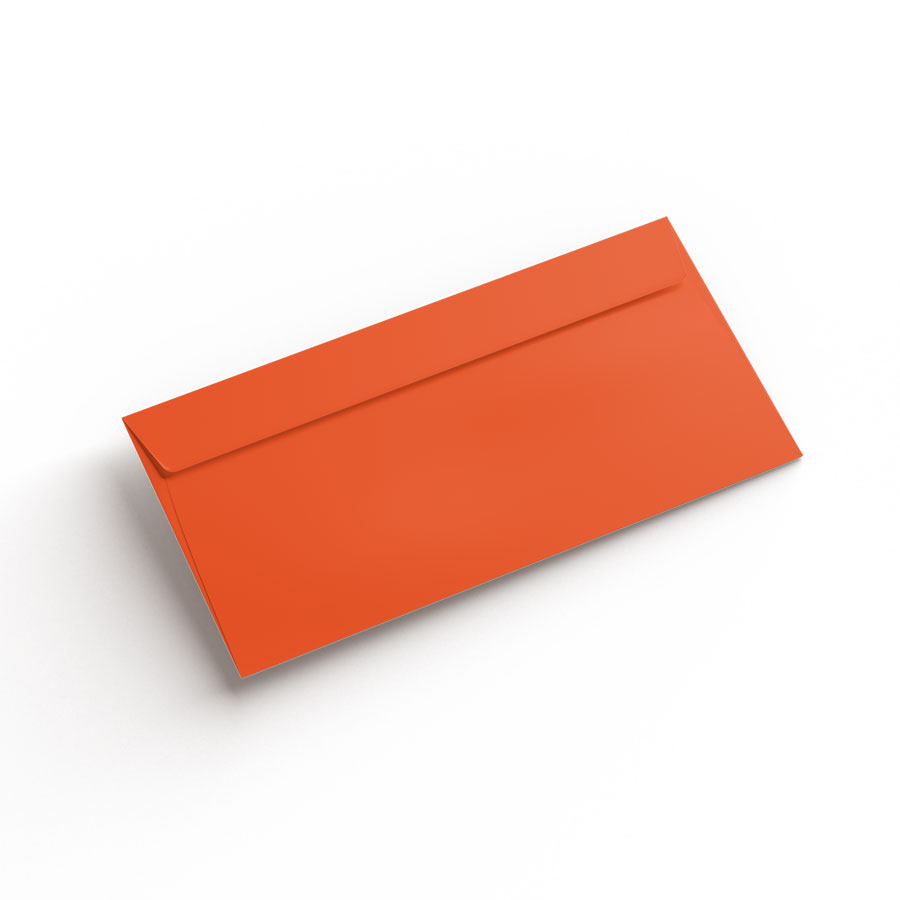 Enveloppe Orange Rabat Droit, 110 X 220 Mm